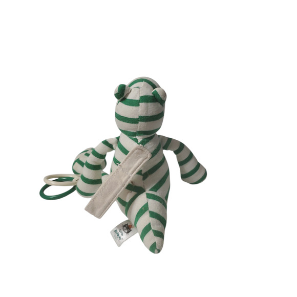 Little JellyCat Alligator Green White Stripes Crocodile 11" Baby Plush - Picture 3 of 12